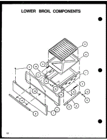 03 - Lower Broil Components parts for Amana Range RLS358UOFC / P1141106N L from AppliancePartsPros.com