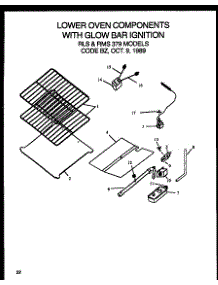 05 - Lower Oven Compnt With Glow Bar Ign parts for Amana Range RLS379 from AppliancePartsPros.com