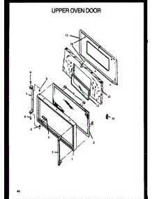 10 - Upper Oven Door parts for Amana Range RLS399 from AppliancePartsPros.com