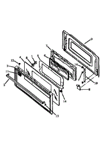 07 - Oven Door, Rls669 parts for Amana Range RLS669UW / P1142769N W from AppliancePartsPros.com
