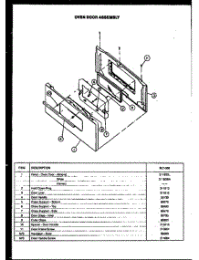 04 - Oven Door Assy parts for Amana Range RLT-356 from AppliancePartsPros.com