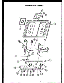 06 - Top And Burner Assy parts for Amana Range RLT-356 from AppliancePartsPros.com