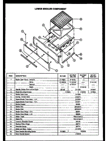 02 - Lower Broiler Component parts for Amana Range RLT-360 from AppliancePartsPros.com