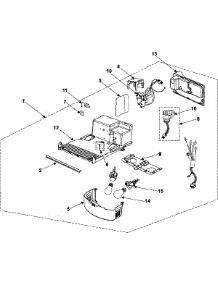 03 - Enclosure parts for Samsung Refrigerator RM255BARB from AppliancePartsPros.com
