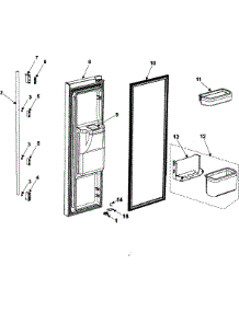 06 - Freezer Door parts for Samsung Refrigerator RM255BARB from AppliancePartsPros.com