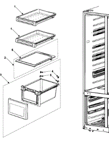 07 - Freezer Shelves parts for Samsung Refrigerator RM255BARB from AppliancePartsPros.com