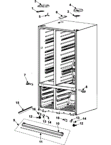 08 - Hinges / Front Wheels parts for Samsung Refrigerator RM255BARB from AppliancePartsPros.com