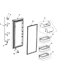 13 - Refrigerator Door parts for Samsung Refrigerator RM255BARB from AppliancePartsPros.com