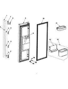 05 - Freezer Door parts for Samsung Refrigerator RM255LABP from AppliancePartsPros.com