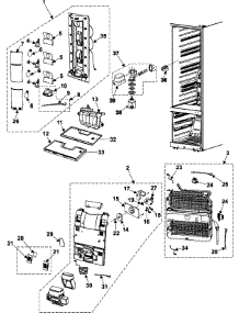 11 - Refrigerator Compartment parts for Samsung Refrigerator RM255LABP from AppliancePartsPros.com