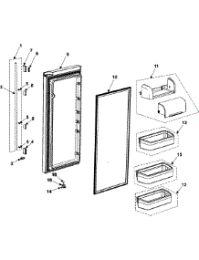 12 - Refrigerator Door parts for Samsung Refrigerator RM255LABP from AppliancePartsPros.com