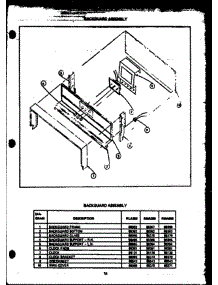 02 - Backguard Assy parts for Amana Range RMA366 from AppliancePartsPros.com