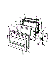 05 - Door Assy parts for Amana Microwave RMC800W / P1180502M from AppliancePartsPros.com