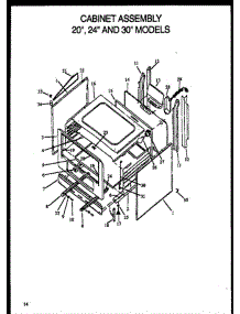 04 - Cabinet Assy 20`` parts for Amana Range RMS356 from AppliancePartsPros.com