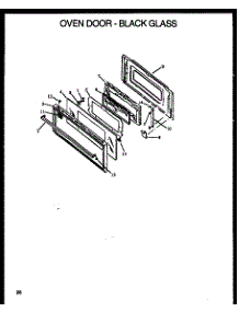 07 - Oven Door - Black Glass parts for Amana Range RMS379 from AppliancePartsPros.com