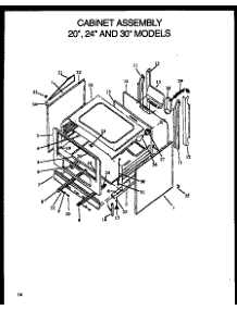 04 - Cabinet Assy 20`` parts for Amana Range RMS380 from AppliancePartsPros.com