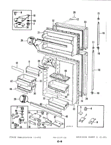 02 - Fresh Food & Freezer Door parts for Magic Chef Refrigerator RNB23AN-3A / 4D47A from AppliancePartsPros.com