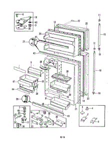 02 - Fresh Food & Freezer Door parts for Magic Chef Refrigerator RNB23EN-3A / 5C80A from AppliancePartsPros.com