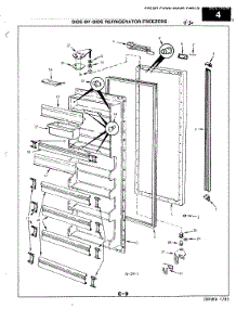 03 - Fresh Food Door parts for Magic Chef Refrigerator RNC20AN-3A / 3M65A from AppliancePartsPros.com