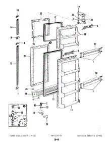 02 - Freezer Door parts for Magic Chef Refrigerator RNC20AY-3A / 4N50A from AppliancePartsPros.com