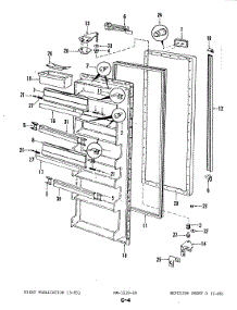 04 - Fresh Food Door parts for Magic Chef Refrigerator RNC20AY-3A / 4N50A from AppliancePartsPros.com