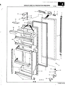 04 - Fresh Food Door parts for Magic Chef Refrigerator RNC22AA-3A / 2L47A from AppliancePartsPros.com