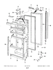 04 - Fresh Food Door parts for Magic Chef Refrigerator RNC22AY-3A / 4N51B from AppliancePartsPros.com