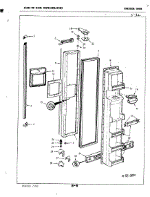 02 - Freezer Door parts for Magic Chef Refrigerator RND22AA-3A / 3M53B from AppliancePartsPros.com