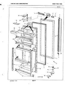 04 - Fresh Food Door parts for Magic Chef Refrigerator RND22AA-3A / 3M53B from AppliancePartsPros.com