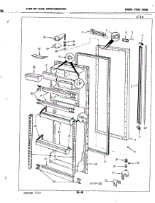 04 - Fresh Food Door parts for Magic Chef Refrigerator RND24AA-3A / 3M54B from AppliancePartsPros.com