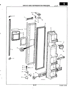 02 - Freezer Door parts for Magic Chef Refrigerator RND24AA-3A / 2L49A from AppliancePartsPros.com