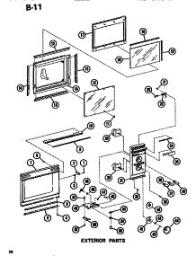 02 - Exterior parts for Amana Microwave RR54 / P7149003M from AppliancePartsPros.com