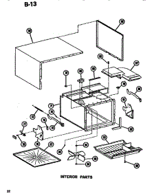 03 - Interior parts for Amana Microwave RR54 / P7149003M from AppliancePartsPros.com
