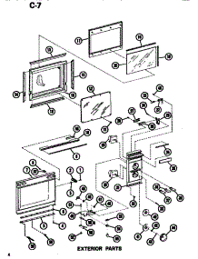 02 - Exterior parts for Amana Microwave RR54D / P7149004M from AppliancePartsPros.com