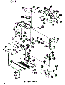 04 - Interior parts for Amana Microwave RR54D / P7149004M from AppliancePartsPros.com
