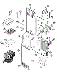 03 - Freezer Compartment parts for Hoover Refrigerator RS21011 from AppliancePartsPros.com