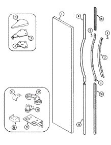 05 - Freezer Outer Door parts for Hoover Refrigerator RS21011 from AppliancePartsPros.com