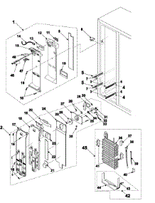 03 - Freezer Compartment parts for Samsung Refrigerator RS2533SW from AppliancePartsPros.com