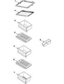 12 - Refrigerator Shelves parts for Samsung Refrigerator RS2533SW from AppliancePartsPros.com