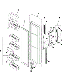 11 - Refrigerator Door parts for Samsung Refrigerator RS2545SH from AppliancePartsPros.com