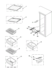 12 - Refrigerator Shelves parts for Samsung Refrigerator RS2545SH from AppliancePartsPros.com