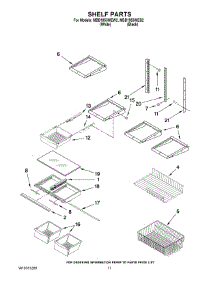 07 - Shelf Parts parts for Maytag Refrigerator MBB1953WEB2 from AppliancePartsPros.com