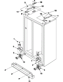 06 - Hinges parts for Samsung Refrigerator RS255BABB from AppliancePartsPros.com