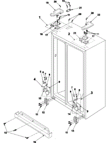 06 - Hinges parts for Samsung Refrigerator RS2577SW from AppliancePartsPros.com