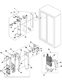 03 - Freezer Compartment parts for Samsung Refrigerator RS257BARB from AppliancePartsPros.com