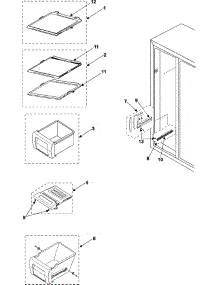 05 - Freezer Shelves parts for Samsung Refrigerator RS257BARB from AppliancePartsPros.com