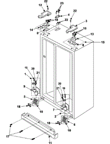 06 - Hinges parts for Samsung Refrigerator RS257BARB from AppliancePartsPros.com
