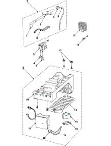 08 - Ice Maker parts for Samsung Refrigerator RS2621SW from AppliancePartsPros.com