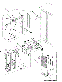 03 - Freezer Compartment parts for Samsung Refrigerator RS2622SW from AppliancePartsPros.com