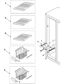 05 - Freezer Shelves parts for Samsung Refrigerator RS2622SW from AppliancePartsPros.com